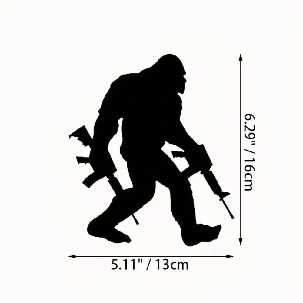 Bigfoot Packing AR’s Sasquatch Vinyl Sticker, White or Black